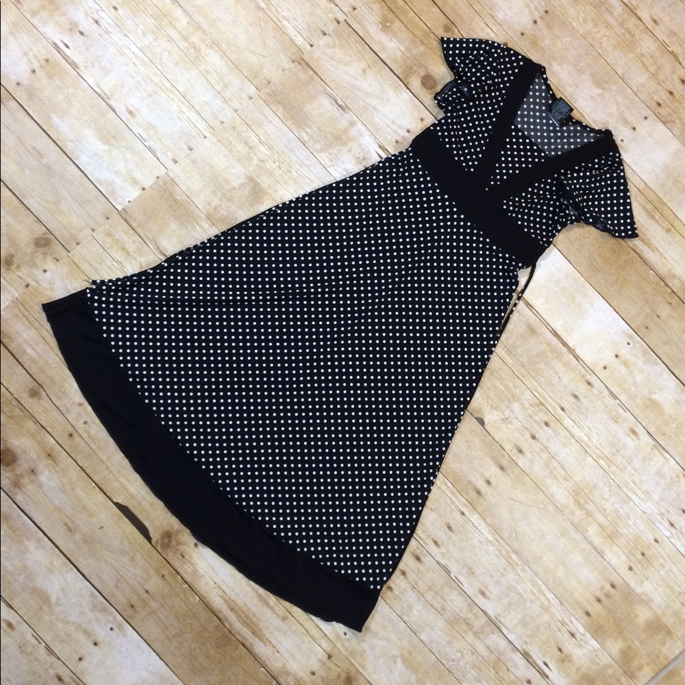 Juniors polka dot midi dress